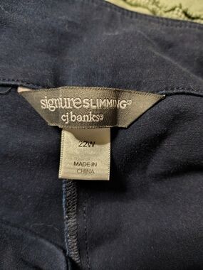 CJ Banks Slim Capris in Navy 22W